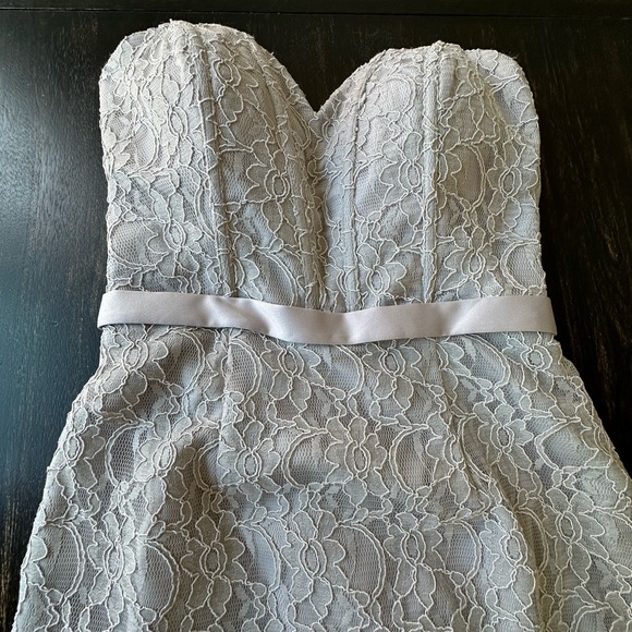 Mori Lee  Classic Mermaid Sweetheart Gown. Color Light Gray. Size 6. NWOT - Picture 13 of 14